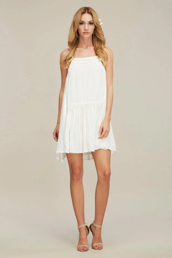Frousy Mini Day Dress White